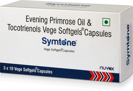 Nuvox Symtone Evening Primrose Oil (epo) 500 Mg & Tocotrienols 15 Mg Capsules (3 X 10 Capsules)