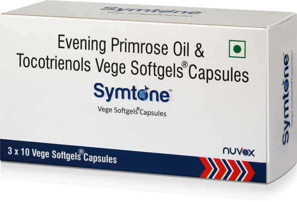 Nuvox Symtone Evening Primrose Oil (Epo) 500 Mg & Tocotrienols 15 Mg Capsules (3 X 10 Capsules)