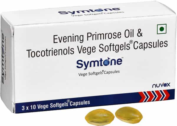 Nuvox Symtone Evening Primrose Oil (Epo) 500 Mg & Tocotrienols 15 Mg Capsules (3 X 10 Capsules)
