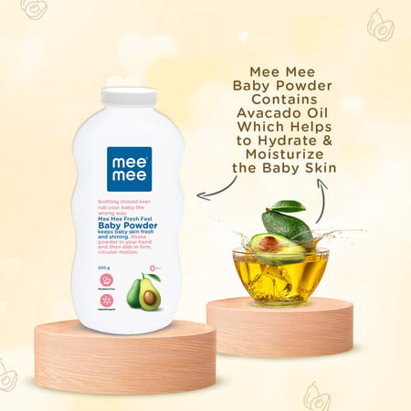 Meemee Fresh Feel Baby Powder | Clinically And Dermatologically Tested | Paraben Free (200 G)