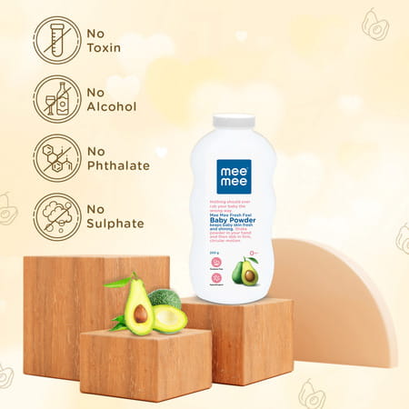 Meemee Fresh Feel Baby Powder | Clinically And Dermatologically Tested | Paraben Free (200 G)