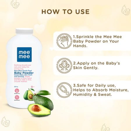 Meemee Fresh Feel Baby Powder | Clinically And Dermatologically Tested | Paraben Free (200 G)
