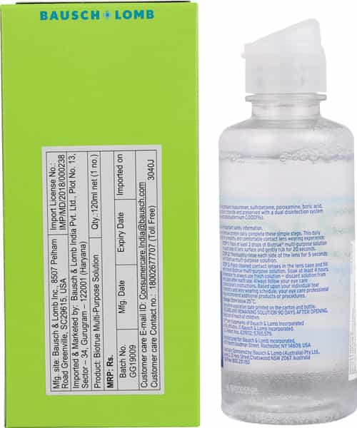 Bausch & Lomb Bio True Bottle Of 120 Ml Liquid