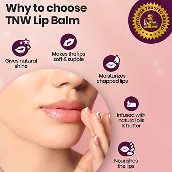 Tnw The Natural Wash Herbal Beetroot Lip Balm (Pack Of 3) For Dry Damaged Oils | 5G - Multicolor
