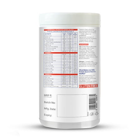 Gritzo Supermilk Growth (13+Y Boys) | 12G Protein (Double Chocolate | 400G) | Zero Refined Sugar