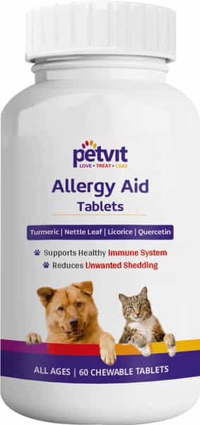 Petvit Allergy Aid Tablets All Breeds Of Dogs & Cats - 60 Chewable Tablets