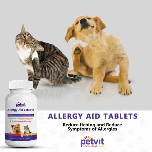 Petvit Allergy Aid Tablets All Breeds Of Dogs & Cats - 60 Chewable Tablets