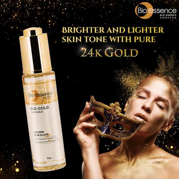 Bio-Essence Bio-Gold Golden Skin Elixir Bi-Phase Serum - 30 Gm