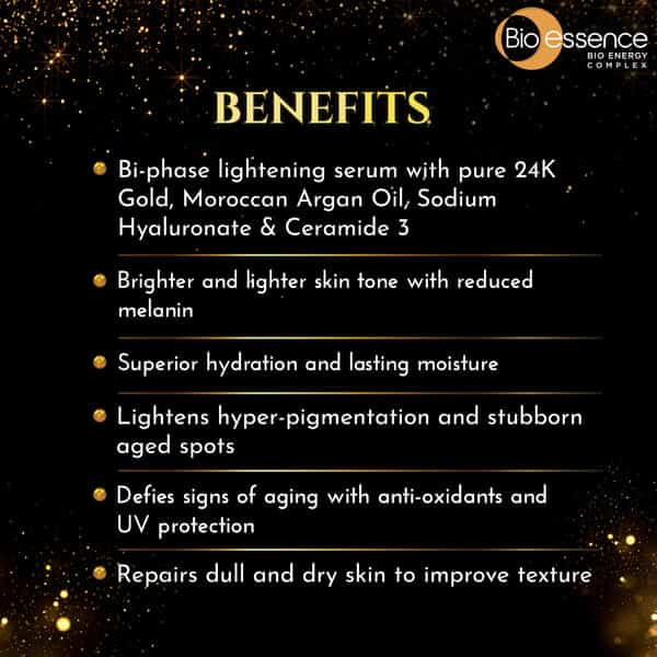 Bio-Essence Bio-Gold Golden Skin Elixir Bi-Phase Serum - 30 Gm