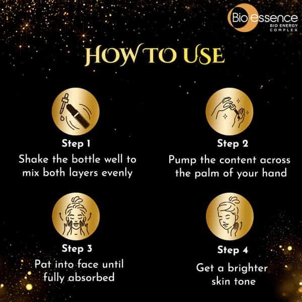 Bio-Essence Bio-Gold Golden Skin Elixir Bi-Phase Serum - 30 Gm