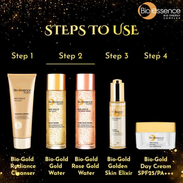 Bio-Essence Bio-Gold Golden Skin Elixir Bi-Phase Serum - 30 Gm