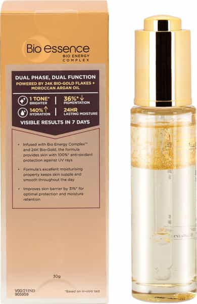 Bio-Essence Bio-Gold Golden Skin Elixir Bi-Phase Serum - 30 Gm