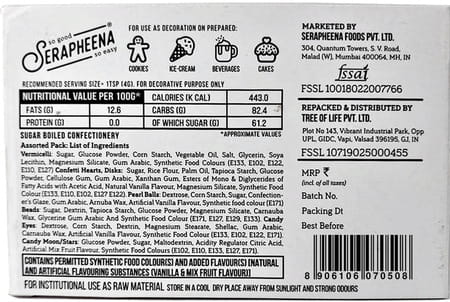 Serapheena Sugar Sprinkles For Cakes & Cupcakes Decoration 100 Gram (Variety Fair)