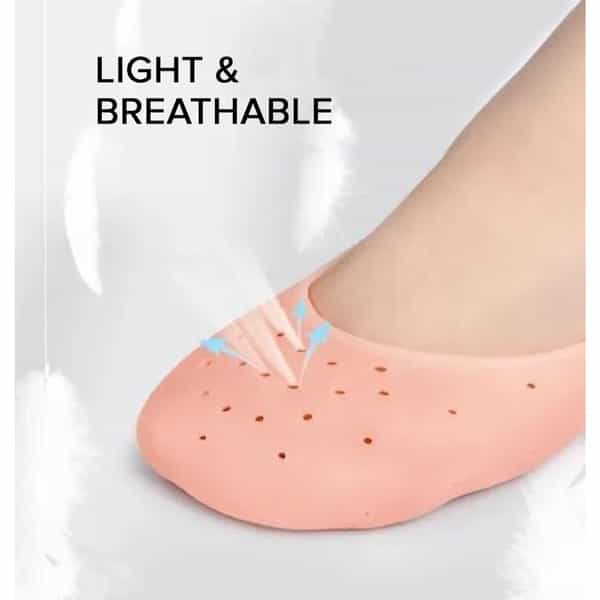 Dr Foot Silicone Moisturizing Heel Socks|Dry, Cracked Heels, Rough Skin, Dead Skin | Size S - 1 Pair