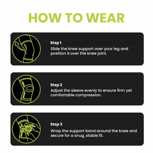 Actifit Knee Support With Adjustable Band | Compression Brace For Pain Relief | Sports & Gym - L