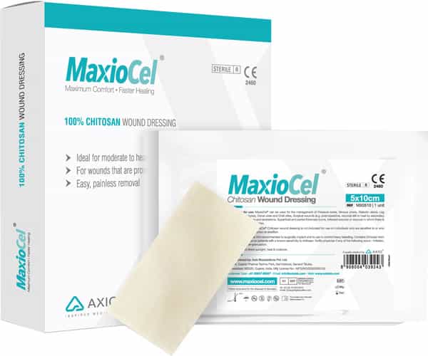 Maxiocel Wound Care Dressing For Diabetic Foot Ulcers (5Cm X 10Cm) - Box Of 5 Units