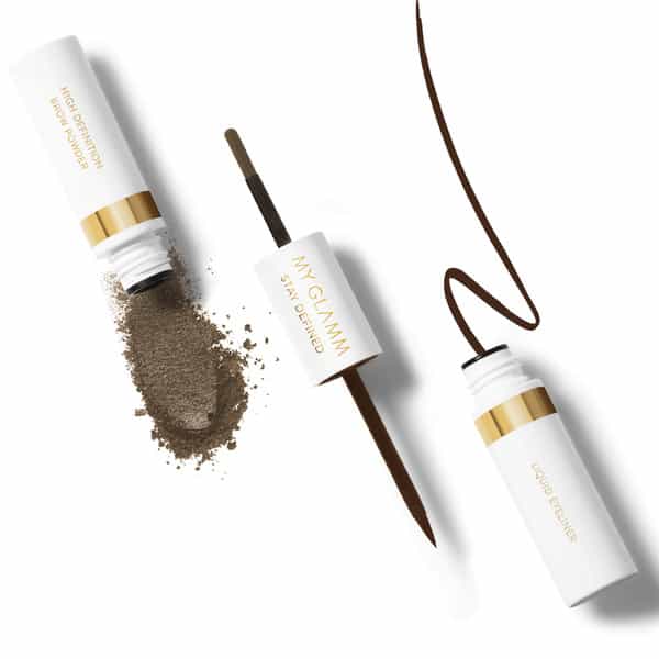 Myglamm Stay Defined Liquid Eyeliner Brow Powder-Walnut & Ebony
