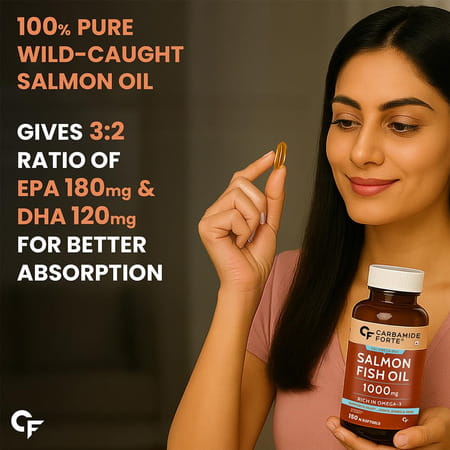 Carbamide Forte Salmon Fish Oil 1000 Mg With Epa And Dha - 90 Softgel Capsules