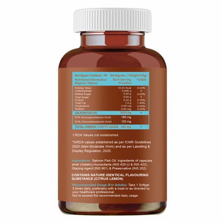 Carbamide Forte Salmon Fish Oil 1000 Mg With Epa And Dha - 90 Softgel Capsules