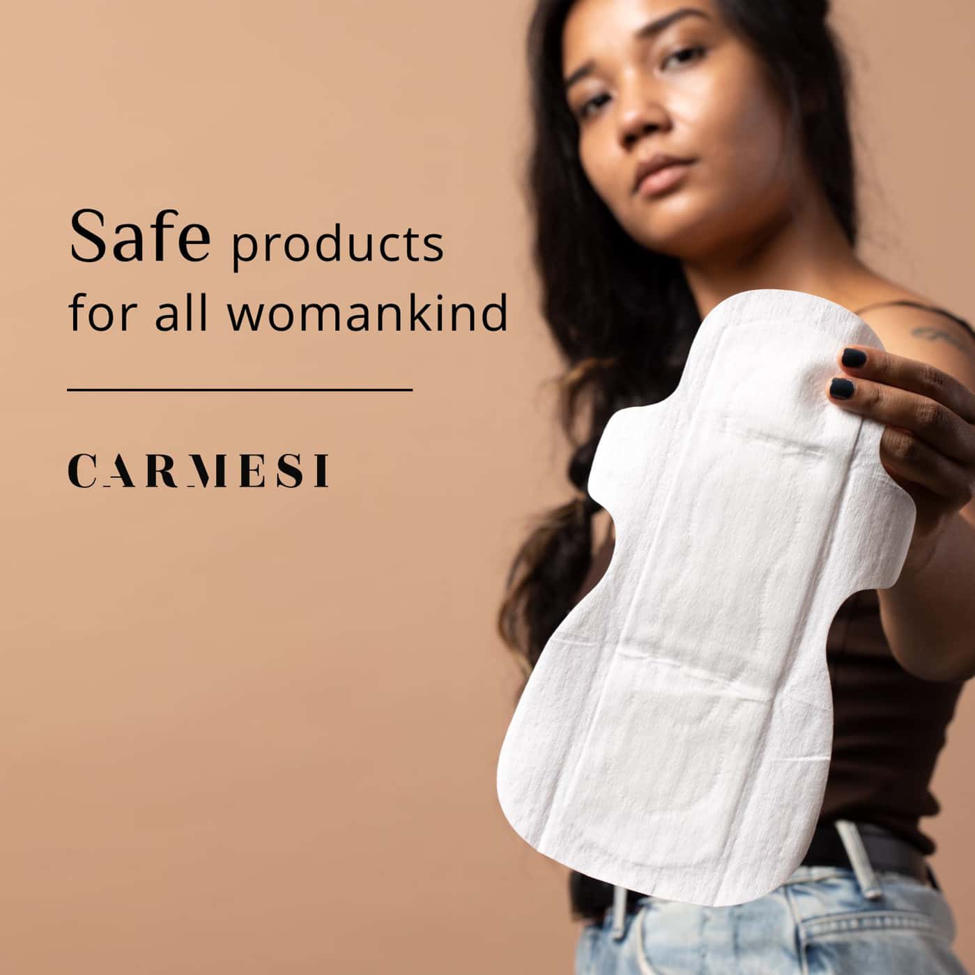 Buy CARMESI SENSITIVE SANITARY PADS FOR RASHFREE PERIODS (30 XXL) Online & Get Upto 60 OFF