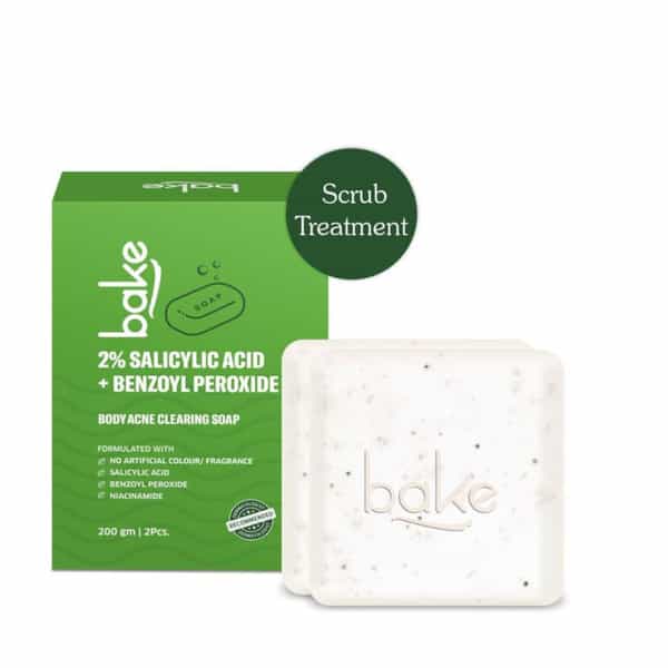 Bake 2% Salicylic Soap With Niacinamide For Body Acne & Dark Spots (Pack Of 2)