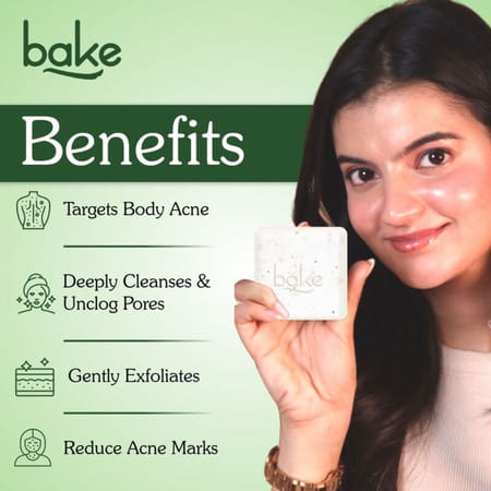 Bake 2% Salicylic Soap With Niacinamide For Body Acne & Dark Spots (Pack Of 2)