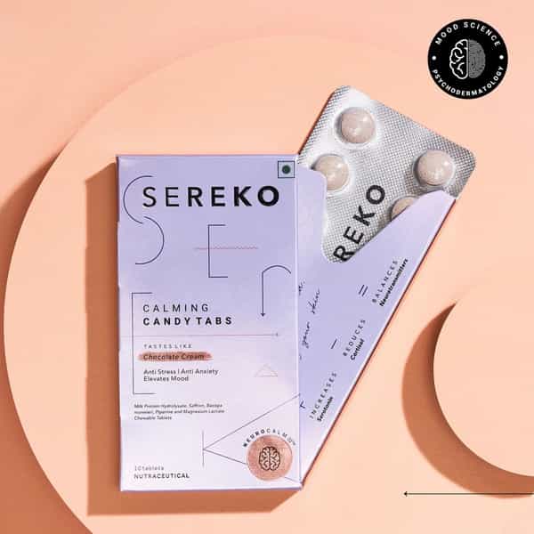 Sereko Calming Candy Tabs Plant-Based For Restful Deep Sleep | Reduce Stress & Mood Swing 10 Tablets