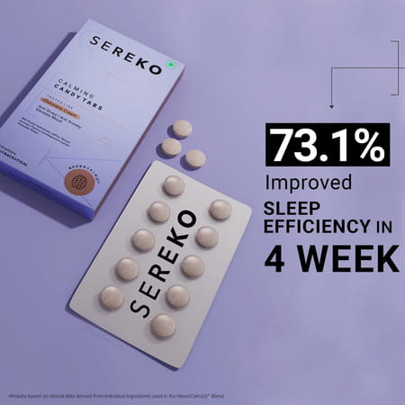 Sereko Calming Candy Tabs Plant-Based For Restful Deep Sleep,Reduce Stress & Mood Swing 10 Tablets