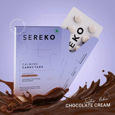 Sereko Calming Candy Tabs Plant-Based For Restful Deep Sleep,Reduce Stress & Mood Swing 10 Tablets