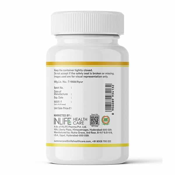 Inlife Natural Lemon Coriander Oil Capsules | Kindey Support Supplement | Veg- 60N
