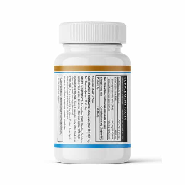 Inlife Fish Oil Capsules Omega 3 | 1000Mg | 180Mg Epa & 120Mg Dha - 60 Liquid Filled Capsules