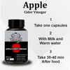 Earth King Apple Cider Vinegar Capsules For Weight Loss & Boost Energy - 60 Capsules (500 Mg)