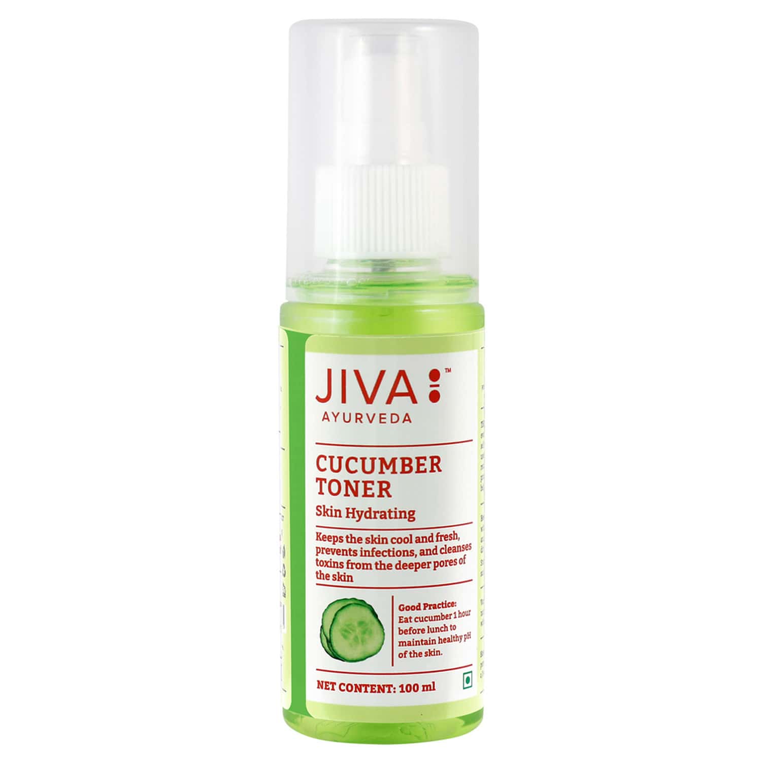 Jiva Cucumber Toner|100% Pure & Natural|Keep Your Skin Cool - 100ml (Pack Of 1)