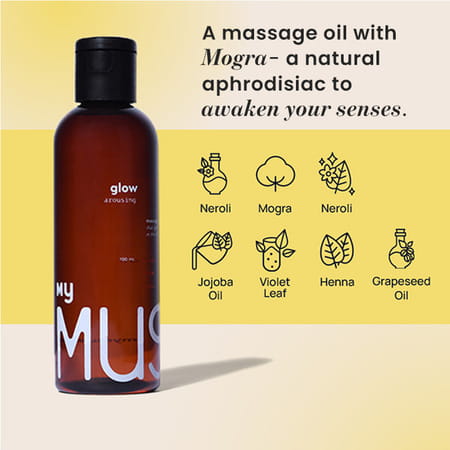 Mymuse Glow Arousing Sensual Massage Oil - With Pure Mogra (100ml)