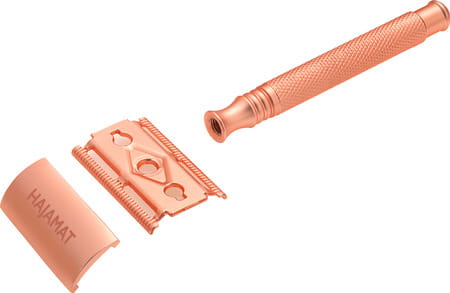 Hajamat Spade Double Edge Safety Razor Stainless Steel 304- Closed Comb Rose Gold Finish