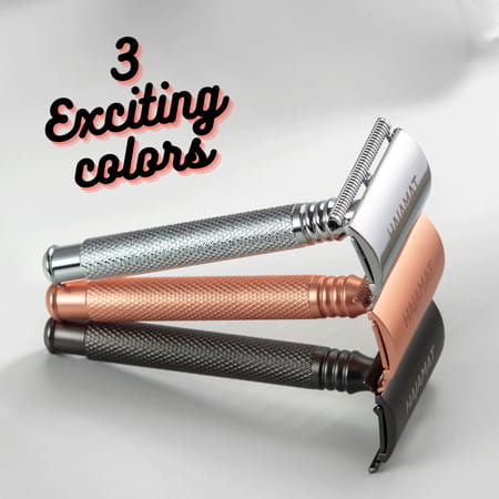 Hajamat Spade Double Edge Safety Razor Stainless Steel 304- Closed Comb Rose Gold Finish