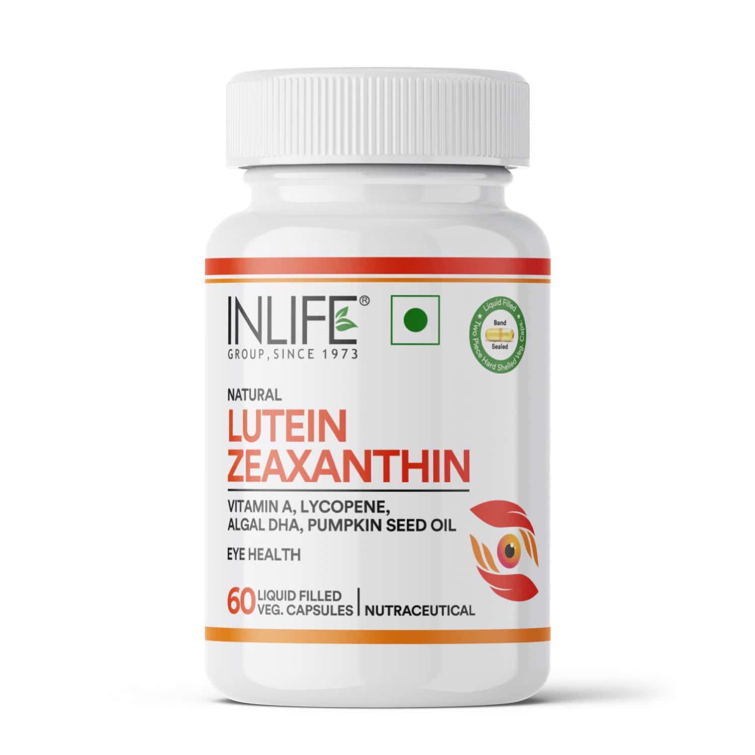 Inlife Lutein (10mg) And Zeaxanthin (2mg) Supplements - 60 Veg Capsules