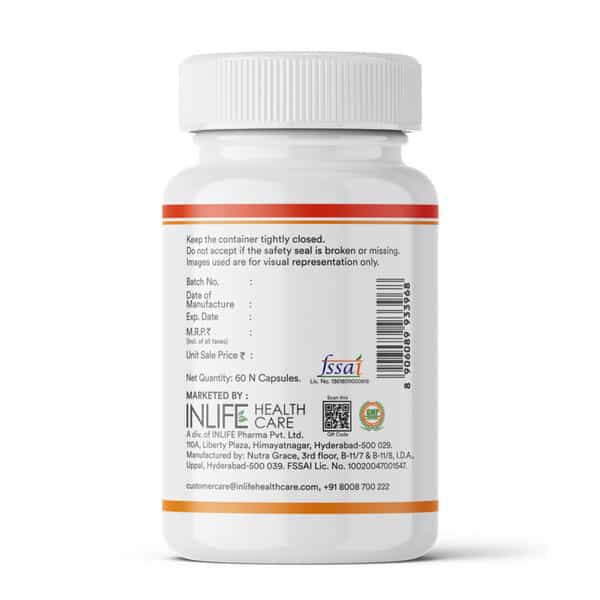 Inlife Lutein (10Mg) And Zeaxanthin (2Mg) Supplements - 60 Veg Capsules