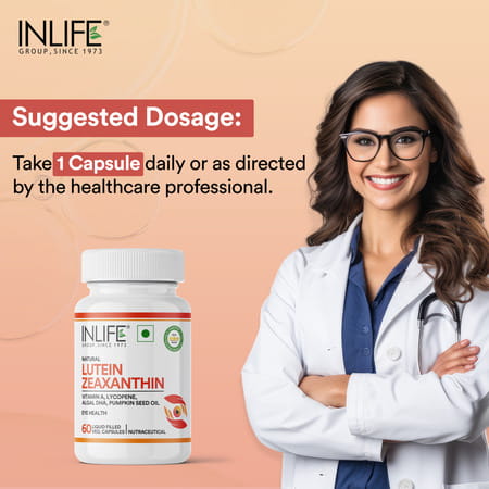 Inlife Lutein (10mg) And Zeaxanthin (2mg) Supplements - 60 Veg Capsules