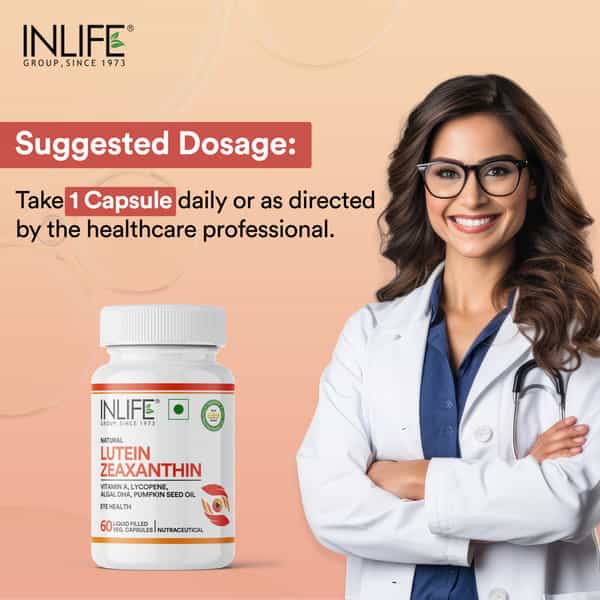Inlife Lutein (10Mg) And Zeaxanthin (2Mg) Supplements - 60 Veg Capsules