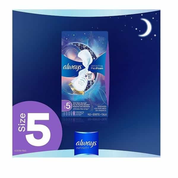 Always Infinity Pads With Wings| Extra Heavy Overnight| 24 Count (Pack Of 6)