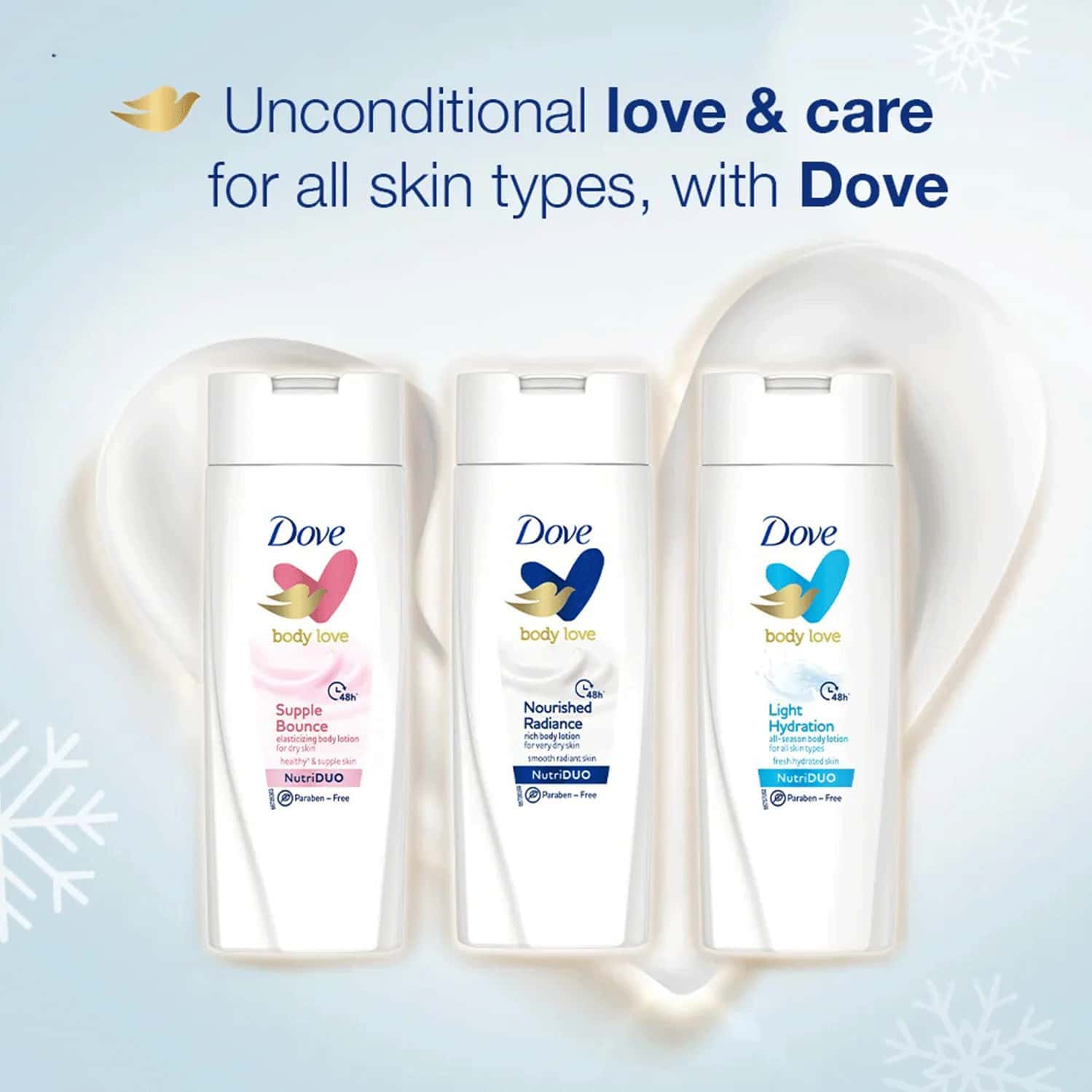Buy DOVE BODY LOVE NOURISHED RADIANCE BODY LOTION PARABEN FREE (100ML