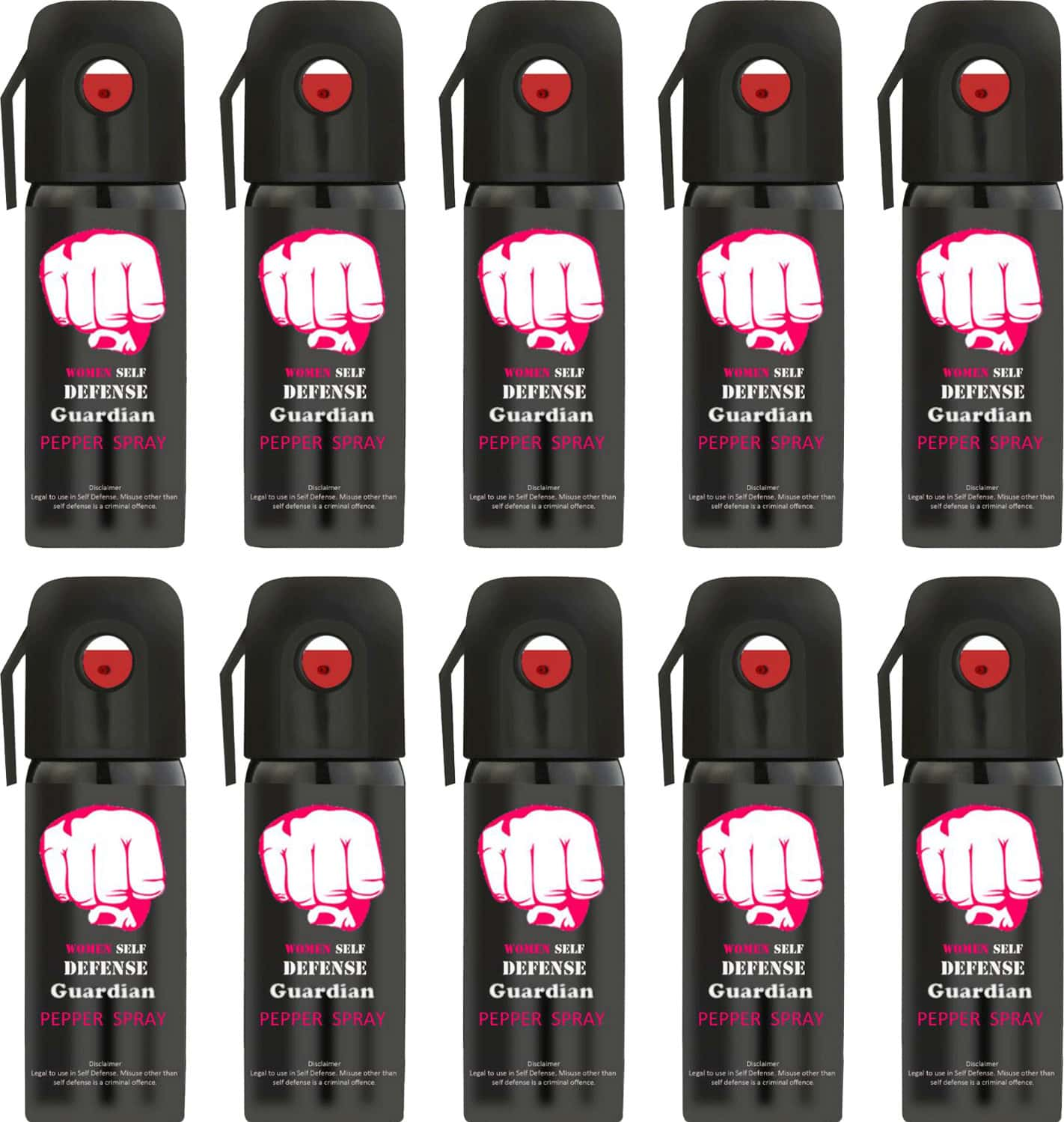 Guardian Self Defense Pepper Spray For Women Safety/protection Pack Of 10