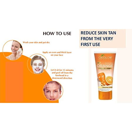 Oxyglow Herbals Orange Peel Off Mask|Natural Orange Peel Extract|Cleanser (100gram)