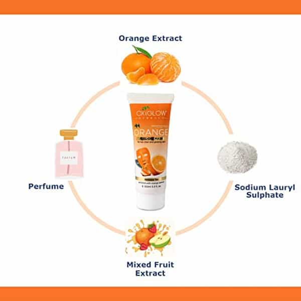 Oxyglow Herbals Orange Peel Off Mask|Natural Orange Peel Extract|Cleanser (100Gram)