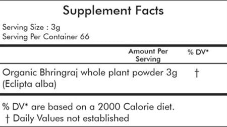 Naturz Ayurveda Organic Bhringraj Powder - 200 Gms (Pack Of 4)