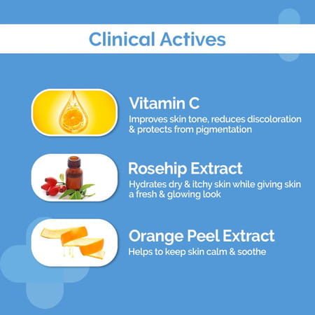 The Derma Co 2% Vitamin C + Rosehip & Orange Peel Extract Gel Daily Face Wash - 80Ml