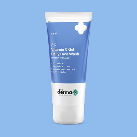 The Derma Co 2% Vitamin C + Rosehip & Orange Peel Extract Gel Daily Face Wash - 80Ml