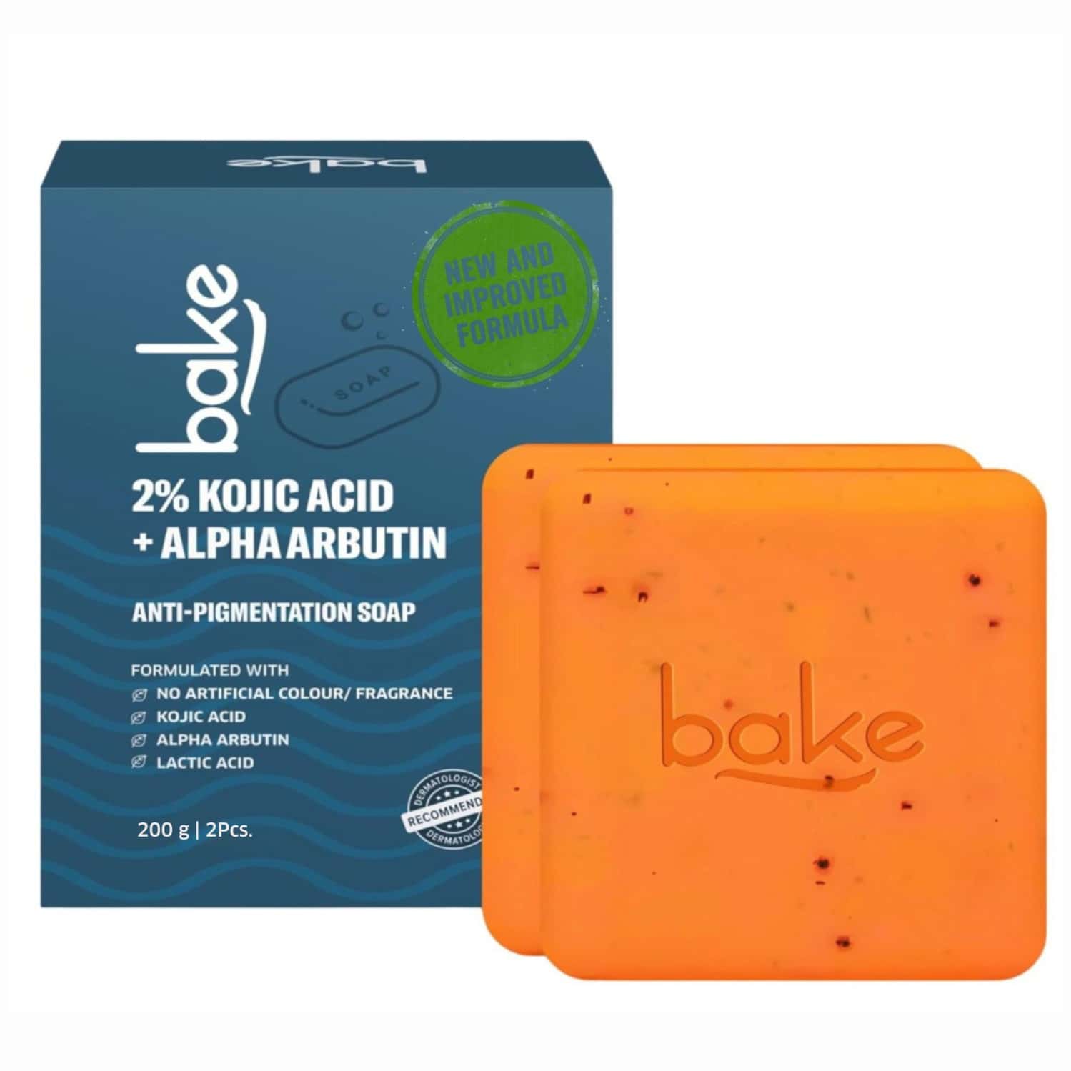 Bake 2% Kojic Soap With Arbutin & Niacinamide For Dark Spots & Tan (pack Of 2)