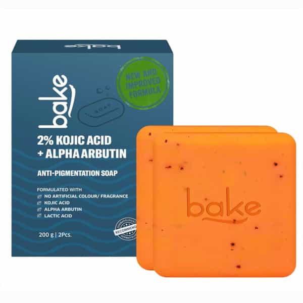 Bake 2% Kojic Soap With Arbutin & Niacinamide For Dark Spots & Tan (Pack Of 2)